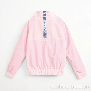 Блестящая пиджака с цветом фольги для девушки